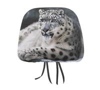 2 PCS Car Headrest Covers 11" X 10.6" Stretchy Polyester Headrest Protector