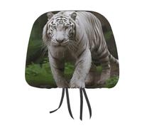 2 PCS Car Headrest Covers 11" X 10.6" Stretchy Polyester Headrest Protector