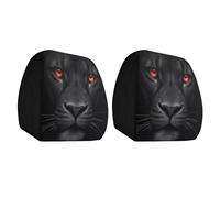2 Pcs Car Headrests Covers,Funny Head Rest Cover for Car,Scary Face Seat Headrest Dust Covers Fully Surrounded,Soft Cars Head Rest Cover,Auto Interior Accessories for Truck Van SUV Scooter-06*2 pcs