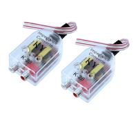 2 Pcs Car High to Low Impedance Converter Audio Signal Adapter Speaker Output to RCA Line Control