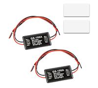 2 PCS Car Light Controller, GS-100A 12V-24V DC Tail Light Safety Reminder Controller, Strobe Tail Light Flash Controller Flash Module, Universal Accessories for Most Cars Motorcycles (Black)