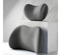 2 PCS Car Neck Pillow for Dacia Jogger 2022-2024, 100% Memory Foam Headrest Neck Pillow Set Ergonomic for Neck Pain Relief and Cervical Support,Grey