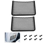 2 PCS Car Net Pocket, ABS Plastic Frame Cargo Net Storage Car Pocket Phone Net, Car Mesh Net Pockets with Screws for Auto, RV, Boat, and Camper Storage Nets (11.8 x 7.9 Inch)