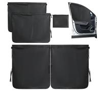 2 Pcs Car Partition Curtains, Auto Black Rear Privacy Curtains With 2 Side Window Shades, Removable Vehicle Sunshade Blocker Car Accessories