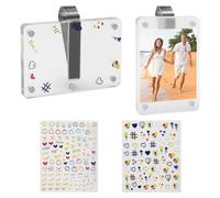 2 Pcs Car Photo Frame, Car Sun Visor Photo Holder Versatile with 2 Stickers, Personalised Car Accessories Acrylic Magnetic Picture Frame for Car Sun Visor Fridge Metal Lockers (9 x 6 cm)