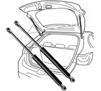 2 PCS Car Rear Tailgate Gas Spring for Dodge Journey 2009-2020 (OEM:68101213AA)-49.9cm,Boot Trunk Boot Gas Struts Lift Supports,Shock Rod Lift Shock Absorber Replacement