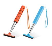 2 Pcs Car Rearview Mirror Wiper Car Side Mirror Squeegee Retractable Side Wing Mirror Squeegee Portable Car Window Cleaning Tool Small Window Cleaner Wiper for All Vehicles