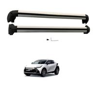 2 PCS Car Roof Rack Rail Cross Bars for Toyota C-HR 2017-2019 Without Lock, Rail Mount Aluminium Bars, Lockable Heavy-Duty Crossbars for Luggage Box & Bikes