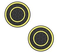 2 Pcs Car Round Coasters For Seat Ateca 2020 2021 2022 2023 2024, Waterproof Coaster Cup Holders Mats Insert Cups Holder Women And Mens Travel Accessories,Yellow