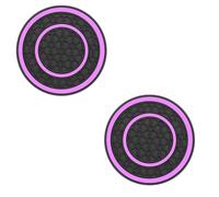2 Pcs Car Round Coasters For Seat Ateca 2020 2021 2022 2023 2024, Waterproof Coaster Cup Holders Mats Insert Cups Holder Women And Mens Travel Accessories,Purple