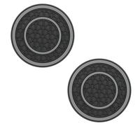 2 Pcs Car Round Coasters For Seat Ateca 2020-2024, Waterproof Coaster Cup Holders Mats Insert Cups Holder Women And Mens Travel Accessories,Grey