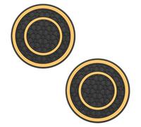 2 Pcs Car Round Coasters For Seat Ateca 2020-2024, Waterproof Coaster Cup Holders Mats Insert Cups Holder Women And Mens Travel Accessories,Orange
