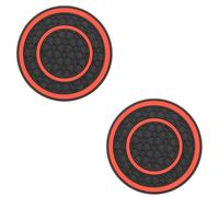 2 Pcs Car Round Coasters For Seat Ibiza V 2017-2021, Waterproof Coaster Cup Holders Mats Insert Cups Holder Women And Mens Travel Accessories,Red