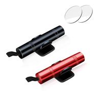 2 Pcs Car Safety Hammer, 2 in 1 Car Window Breaker with 2 Holders, Emergency Car Escape Tool Seatbelt Cutter with Test Glass - Glass Breaker for All Vehicles (Red and Black)