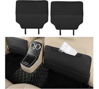 2 Pcs Car Seat Back Anti Kick Mat for Hyundai i30 PD 2017-2025 | Shields your front seats from muddy footprints and scuffs Includes a handy storage pocket to keep the cabin organized