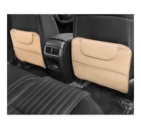 2 Pcs Car Seat Back Protector for Tesla Model S 2012-2015, Leather Storage Organizers Seat Back Anti Kick Pad Accessories,Beige