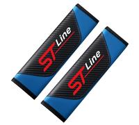 2 Pcs Car Seat Belt Cover for Ford ST Line Carbon Fiber Soft Harness Pad Shoulder Strap Protector Soft Breathable Auto Interior Car Accessories Comfortable Driving
