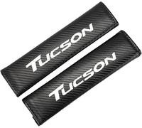2 Pcs Car Seat Belt Covers for Hyun-dai Tucson, Carbon Fibre Seat Belt Padding Comfort Shoulder Protection Covers Interior Styling Accessories,Black