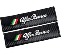 2 Pcs Car Seat Belt Covers Shoulder Pad for Alfa Romeo 159 147 156 Giulietta 147 159 Mito Stelvio, Seat Belt Padding Cover Set, Soft Comfort Shoulder Strap Pads Cushions Protective Sleeves