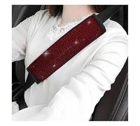 2 Pcs Car Seat Belt Covers, Sparkly Soft Leather with Crystal Diamonds, Glitter Shoulder Pad, Seatbelt Cushion, Interior Decoration for