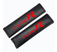 2 Pcs Car Seat Belt Cushions Shoulder Pad for Honda Type R Jazz FIT Carbon Fiber Covers Pads Soft Comfortable (Red)