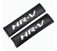 2 Pcs Car Seat Belt Pads for Honda HR-V HRV HR V Carbon Fiber Covers Shoulder Pads Soft Comfortable Interior Accessories (White)
