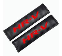 2 Pcs Car Seat Belt Pads for Honda HR-V HRV HR V Carbon Fiber Covers Shoulder Pads Soft Comfortable Interior Accessories (Red)