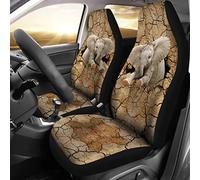 2 Pcs Car Seat Cover Dirty-Proof Bucket Seats Covers Absorbent Sweat Car Seat Protector Universal Fit Truck Car Suv Funny Elephant On The Mud