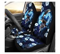 2 Pcs Car Seat Cover Dirty-Proof Car Seat Protector Non-Slip Bucket Seats Covers Universal Fit Truck Car Sedan Funny Animal Orcas In Heart