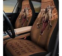 2 Pcs Car Seat Cover Non-Slip Car Seat Protector Comfortable Bucket Seats Covers Universal Fit Suv Sedan Mpv Angry Dinosaur Get In Sit Down Shut Up Hold On