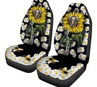 2 Pcs Car Seat Cover Scratch-Proof Bucket Seats Covers Breathable Car Seat Protector Universal Fit Sedan Mpv Suv Elephant Blessed To Be Called