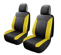 2 Pcs Car Seat Covers for Nissan Micra/Leaf/Juke/Qashqai/X-Trail/Ariya, Durable And Easy Wipe Clean Waterproof Material Easy To Install Universal Front Car Seat Covers,5 Yellow