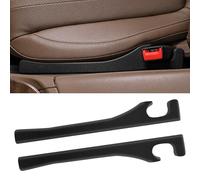 2 Pcs Car Seat Crevice Gap Filler Vehicle Mounted Gap Leak Proof Filling Strip Universal Fit PU Leather Car Seat Gap Plug for Filling Gaps Between Seats and Consoles Stop Things from Dropping (Black)