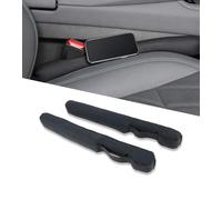 2 Pcs Car Seat Gap Filler - Flame-Retardant PU Leather fill Gap Strip Universal Crevice Gap Filler for Car Seats for Filling Gaps Between Seats and Consoles Stop Things from Dropping(Black)
