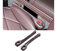 2 Pcs Car Seat Gap Filler for Nissan Logan LEAF Pulsar Primera Side Seat Gap Plug Strip Stop Things from Dropping Beige(Brown)