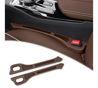 2 Pcs Car Seat Gap Filler Organiser for Opel Mokka Combo Olympia Astra, Vehicle Mounted Gap Leak Proof Filling Strip Seat Side Gap Filler Seat Gap Plug Strip,C/Brown