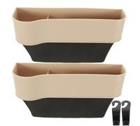 2 Pcs Car Seat Gap Filler Organizer with Cup Holder Plastic