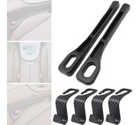 2 Pcs Car Seat Gap Plug, With 4 Hooks Vehicle Mounted Gap Proof Filling Strip Car Seat Gap Filler Organiser Car Interior Decoration Accessories Fill The Gaps (Black)