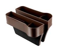 2 Pcs Car Seat Gaps Organiser Box for Range Rover Evoque/Range Rover Sport/Range Rover Velar, Centre Console Gap Filler, Multifunctional Seat Gap Storage Box with Cup Holder,Brown