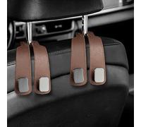 2 Pcs Car Seat Hooks for Jeep Compass Latitude 2007-2019, Universal Car Seat Back Storage Organiser Hooks, Car Headrest Hook, Car Hanger Storage,Brown