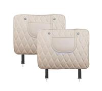 2 Pcs Car Seat Kick Mat for Ford Mustang GT, Kick Mats Back Seat Protector Storage Pad Wear-Resistant, Car Accessories,Beige-Short