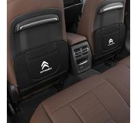 2 pcs Car Seat Kick Mats for Citroen C3, Leather Auto Backrest Protector Pads, Auto Seat Protective Cushion with Pocket - Car Emblem Interior Accessories,half pack-B