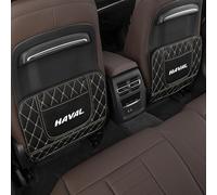 2 pcs Car Seat Kick Mats for Haval IF, Leather Auto Backrest Protector Pads, Auto Seat Protective Cushion with Pocket - Car Emblem Interior Accessories,half pack-A