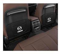 2 pcs Car Seat Kick Mats for Mazda R360, Leather Auto Backrest Protector Pads, Auto Seat Protective Cushion with Pocket - Car Emblem Interior Accessories,C