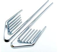 2 Pcs Car Side Flows Vent Fenders Sticker for Ford S-MAX II/Galaxy III/Edge 2015 2016 2017, 3D Leaf Plate Car Logo Metal Sticker Metal Emblem Car Front Fenders Bumper Decals,Silver