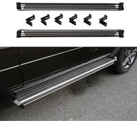 2 Pcs Car Side Steps for Mercedes Benz G Class W463 G500 G550 G650 G55 G63 G65, Aluminium Running Boards with Textured Black Finish Anti-Slip Step Pads Easy DIY Fit Pair