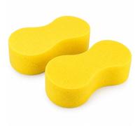 2 PCS Car Sponges, Anti Scratch Technology Jumbo Sponges For CarCleaning, Easy Grip Thick Foam Sponge for Car Exterior, Window Washing, Wheels Windscreen & Bodywork - Yellow (23 x 11 x 4.5 cm)