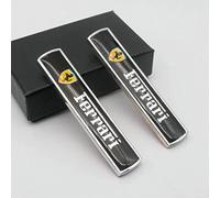 2 Pcs Car Stickers For Ferrari California Roma SF90 Portofino F430 296 458 488 456 F8 812 Car Fender Side Metal Decal Emblem Decoration Accessories,Black