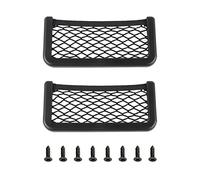 2 Pcs Car Storage Net Bags Black Mesh Organizer Nets Elastic Nylon Smartphone Holders with Plastic frames for Auto and RV