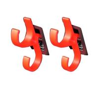 2 Pcs Car Umbrella Hook - Universal Car Umbrella Holder for Trunk or Door, No-Drill Silent Mount with Double Hook, Auto Interior Organizer for Rainy Days (Red)